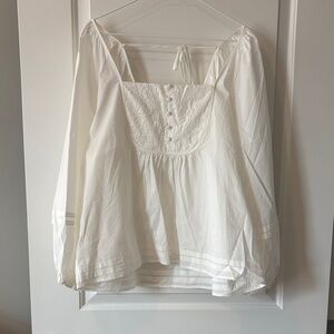 Maurice’s White Embroidered Blouse
